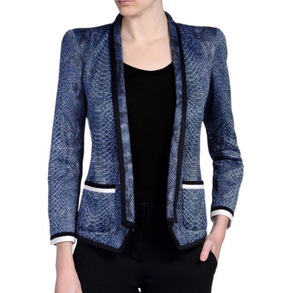 $2300  Barbara Bui Blue Python  Cocktail Blazer - Picture 12 of 15